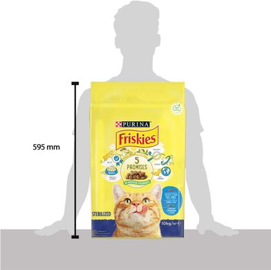 Сухий корм FRISKIES Sterilized для дорослих котів після стерилізації з лососем, тунцем та овочами 10 кг