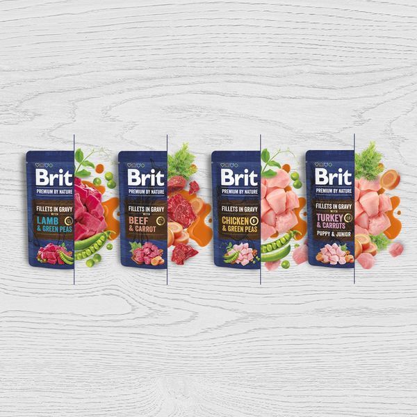 Вологий корм для собак Brit Premium малих порід Small Breed Lamb, Ягня, шматочки в соусі, 85 г 101244 фото
