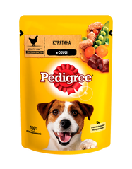 Вологий корм для собак Pedigree з куркою в соусі 100 г