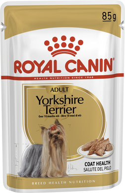 Упаковка вологого корму для дорослих собак ROYAL CANIN YORKSHIRE ADULT 85 г x 12 шт.