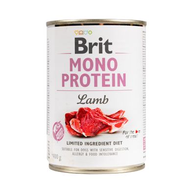 Влажный корм для собак Brit Mono Protein с ягненком 400 г