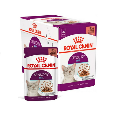 Упаковка вологого корму для дорослих котів ROYAL CANIN SENSORY FEEL GRAVY 12 шт по 85 г