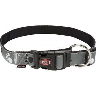 Нашийник для собак Trixie Silver Reflect з лапами світловідбиваючий сірий L XL 40 65 см 25 мм 12224 Тrixie фото