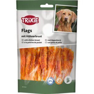 Ласощі для собак Trixie Flags with Chicken Breast Прапорець з курячою грудкою 100 г 31539 фото