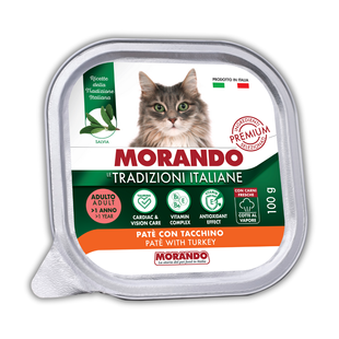 Беззернові консерви для котів Morando Tradizioni паштет з індичкою 100 g 02779 фото