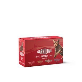 Корм вологий Carnilove Gravy Multipack для котів в соусі в асортименті 12x85 г 101377 фото