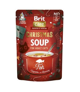 Влажный корм для кошек Brit Care Christmas Fish Soup рождественский суп с рыбой 75 г