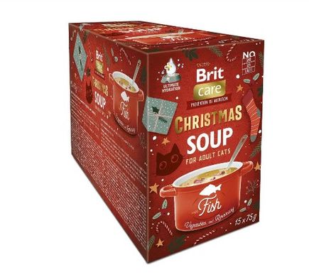 Влажный корм для кошек Brit Care Christmas Fish Soup рождественский суп с рыбой 75 г