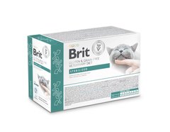 Вологий корм для котів Brit GF VetDiet Care Sterilised з лососем, 12 x 85 г