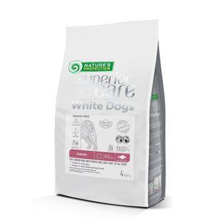 Nature's Protection Superior Care White Dogs Grain Free White Fish Junior All Sizes Сухий беззерновий корм для юніорів усіх розмірів з білою рибою, 4 кг NPSC47596 фото