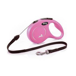 Повідець-рулетка для собак Flexi New Classic трос рожева S 8 м 12 кг 11806 PINK Flexi***** фото