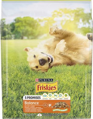 Сухий корм для дорослих собак FRISKIES Balance з куркою, яловичиною та овочами 2.4 кг