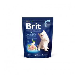 Сухий корм для котів Brit Premium для кошенят Cat Kitten, курка та екстракти трав, 300 г 171842 фото