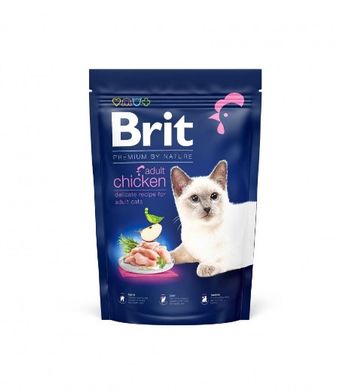 Cухий корм Brit Premium Cat by Nature Adult Chicken для дорослих котів з куркою 1,5кг