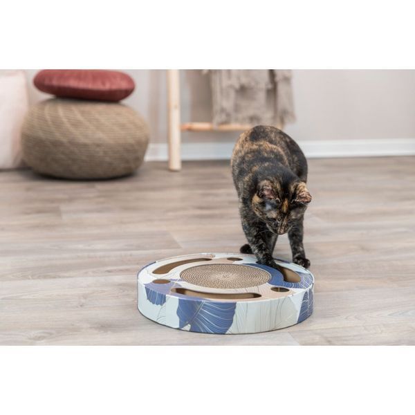 Іграшка для котів Trixie Дряпка "Барабан" картонна, &Phi; 33х5,5 см з 2 ма кульками та котячою м'ятою 48004 фото