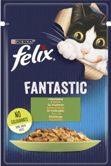 Упаковка вологого корм FELIX Fantastic для дорослих котів шматочки в желе з кроликом 26 шт. * 85 г