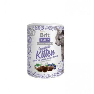 Ласощі для котів Brit Care Superfruits Kitten д кошенят від 6 тижнів з куркою кокосом та чорницею 100 г 111268 фото