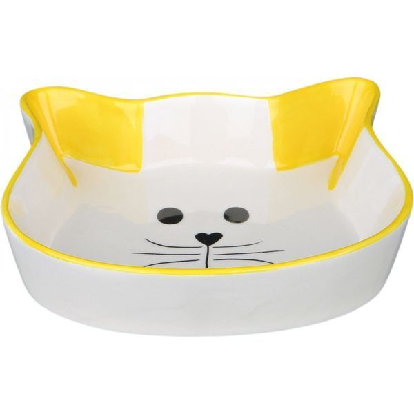 Миска для котів Trixie у формі котячої мордочки керамічна 250 мл 12 см 24494 фото
