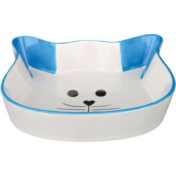 Миска для котів Trixie у формі котячої мордочки керамічна 250 мл 12 см 24494 фото