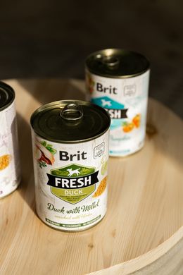 Вологий корм для собак Brit Fresh Duck/Millet качка пшоно 400 г