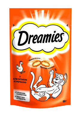 Ласощі для котів Dreamies Chicken із куркою 60 г