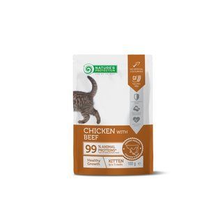 Nature&rsquo;s Protection Kitten Healthy Growth Chicken with Beef Вологий корм для кошенят для здорового зростання з куркою і яловичиною NPUPF63656 фото