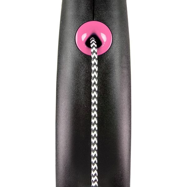 Повідець-рулетка для собак Flexi Black Design трос рожева XS 3 м 8 кг FL 033210 фото