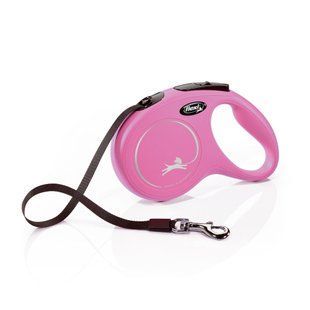 Повідець-рулетка для собак Flexi New Classic стрічка рожева M 5 м 25 кг 11716 PINK Flexi***** фото