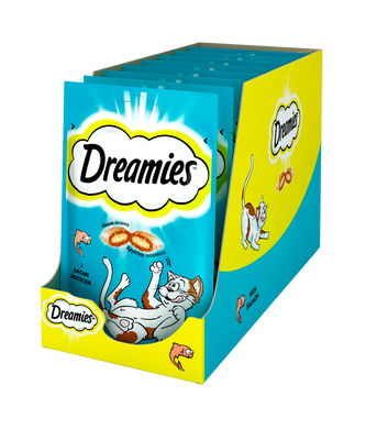 Ласощі для котів Dreamies Chicken із лососем 60 г