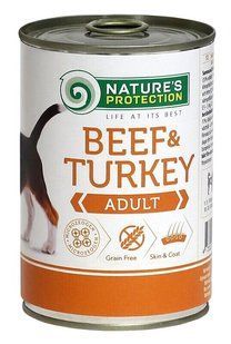 Nature's Protection Adult Beef & Turkey Вологий корм для собак з яловичиною та індичкою, 400 г KIK45097 фото