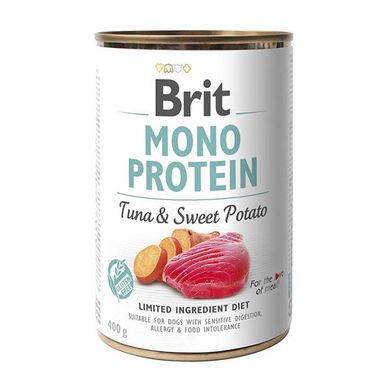 Влажный корм для собак Brit Mono Protein с тунцем и бататом 400 г