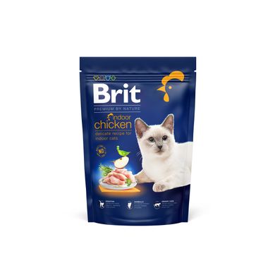 Сухий корм для кішок Brit Premium Indoor з куркою 800 г