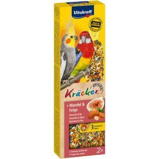 Ласощі для птахів Vitakraft Kracker Original Almonds and Fig крекер для великих австралійських папуг фруктовий 2 шт уп, 180 г 21289 фото