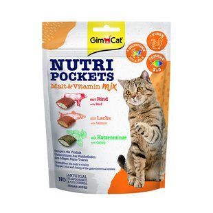 Ласощі для котів GimCat Вітамінні Nutri Pockets для зміцнення імунітету мультивітамін мікс 150 г G-419251/400693/419169 фото