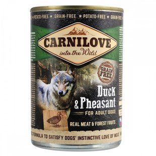 Вологий корм для собак Carnilove консерва Dog Duck & Pheasant для дорослих собак, Качка та фазан, 400 г 100134/529230 фото