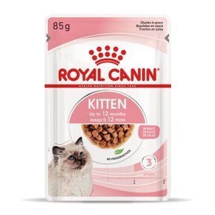 Вологий корм для котів Royal Canin KITTEN INSTINCTIVE IN GRAVY 85 г 4058001 фото