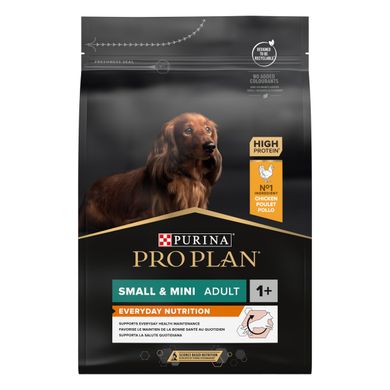 Сухой корм для взрослых собак PRO PLAN Small&Mini Adult 1+ Everyday Nutrion мелких пород с курицей 3 кг