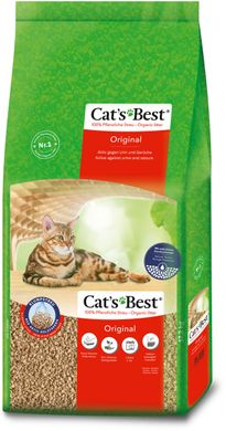 Наполнитель Cat’s Best Original для кошачьего туалета, древесный, 40 л/17,2 кг