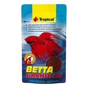 Сухий корм для риб Tropical для півників Betta Granulat 10 г 61441 фото
