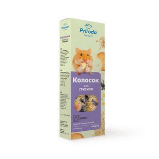 Ласощі для гризунів Природа Колосок бісквіт 140 г PR740019 фото