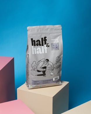 Сухий корм для дорослих собак маленьких порід Half&Half із яловичиною 2 кг