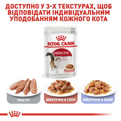 Упаковка вологого корму для дорослих котів ROYAL CANIN INSTINCTIVE IN GRAVY 85 г x 12 шт.