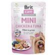 Вологий корм для собак Brit Care Вологий беззерновий Mini Chicken & Tuna Fillets in Gravy, Курка та Тунець малих порід, 85 г
