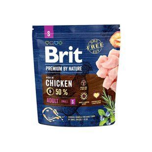 Сухий корм для собак Brit Premium малих порід By Nature Adult S, Курка, 1 кг 170809/6284 фото