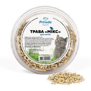 Вітаміни для котів Природа Трава &laquo; &raquo;, швидкозростаючий мікс злаків, 70 г PR240122 фото
