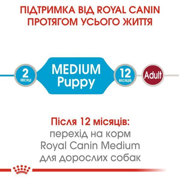 Вологий корм для цуценят Royal Canin MEDIUM PUPPY 85 г R377293 фото